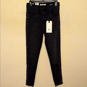 Levis premium mile high super skinny Studded Women's Jeans